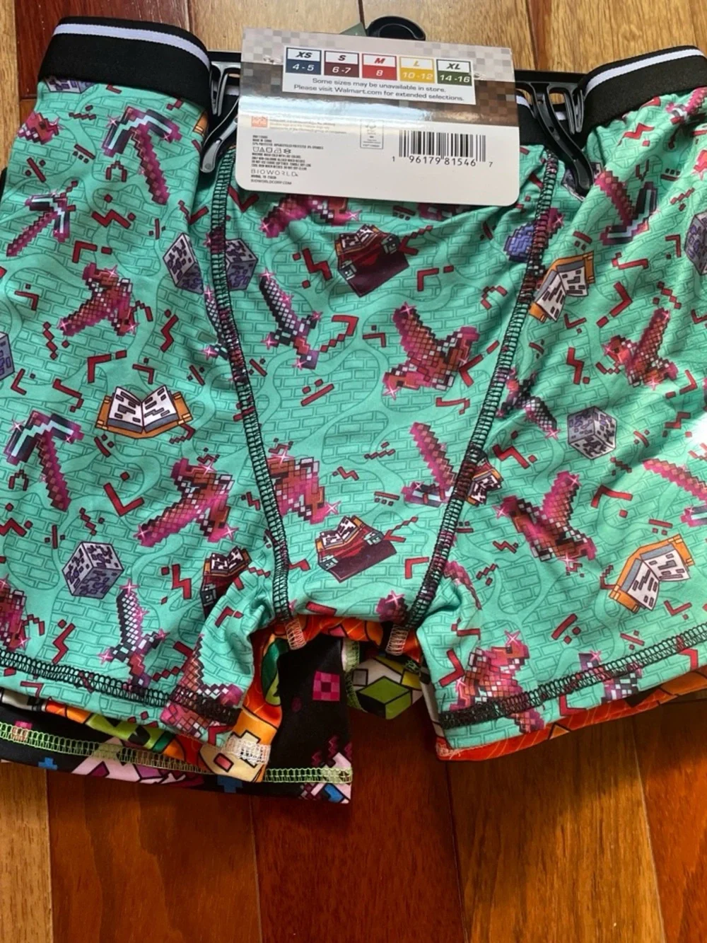 Minecraft Boys' Green Athletic Boxer Briefs - 4 Pack (XL)